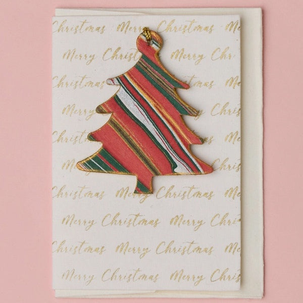 Tree Holiday Merry Christmas Ornament Greeting Card