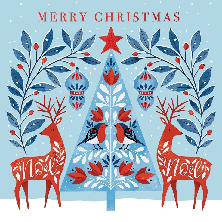 Blue & Red Scandi Deer Charity RSPCA