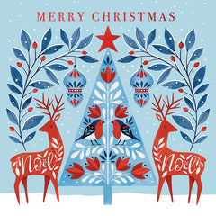 Blue & Red Scandi Deer Charity RSPCA
