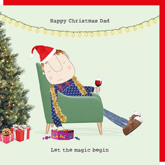 Dad Magic Begin Christmas Card