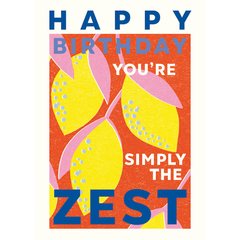 You're the Zest Lemons Birthday Card