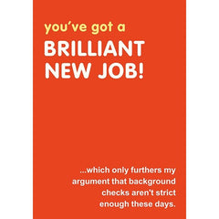 Brilliant New Job Card
