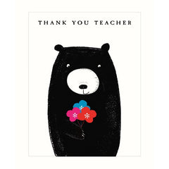 Thank You Teacher Bear Card