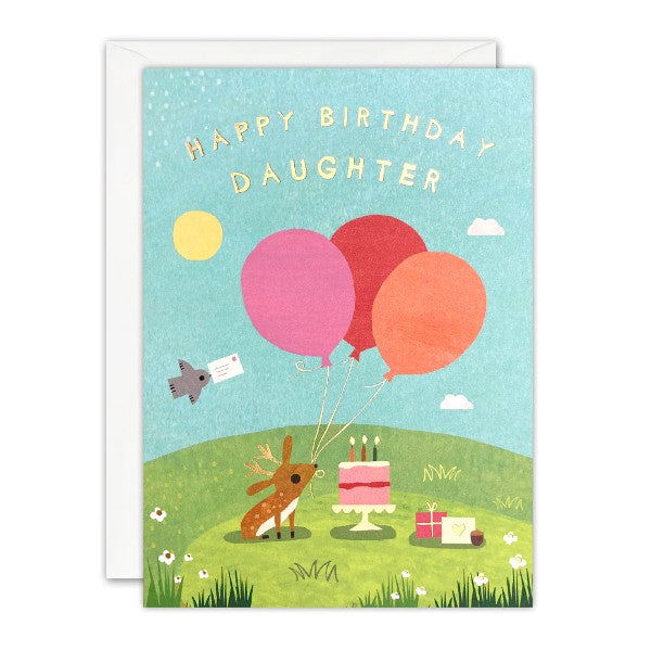 Happy Birthday Daughter Balloons Card