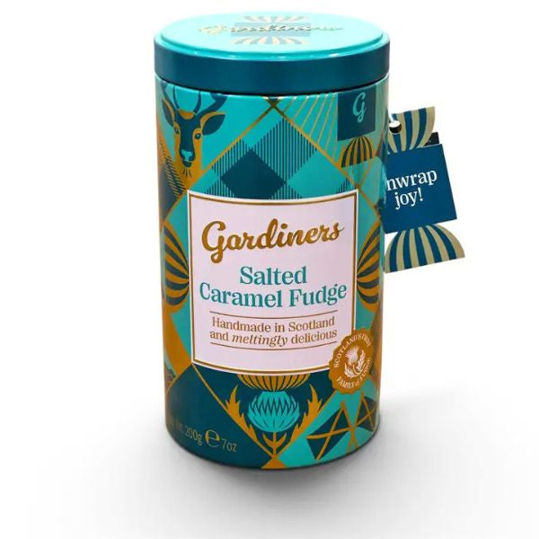Gardiners Salted Caramel Tartan Tin 200g
