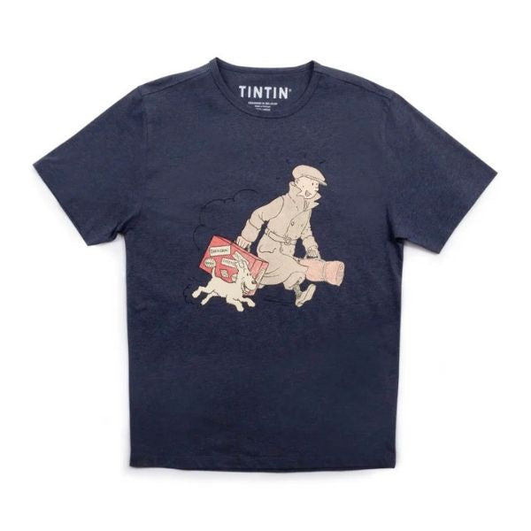 Tintin & Snow Homecoming Blue Kids T-Shirt