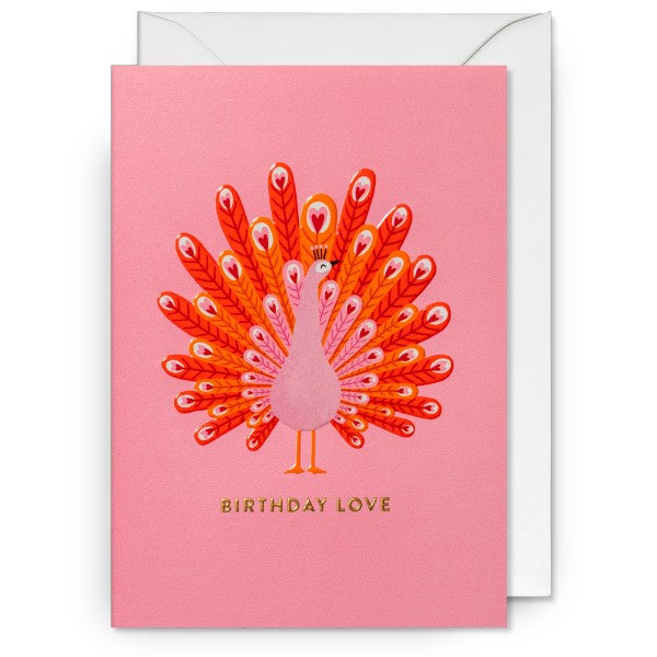 Birthday Love Peacock Card