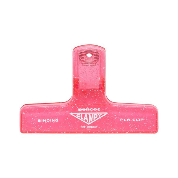 Penco Plastic Clip Glitter Pink