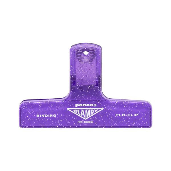 Penco Plastic Clip Glitter Purple
