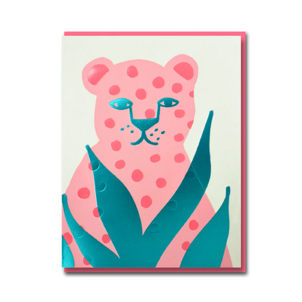 Joyful Spotty Cat Woo Hoo Card
