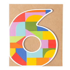 Age 6 Birthday Block Card