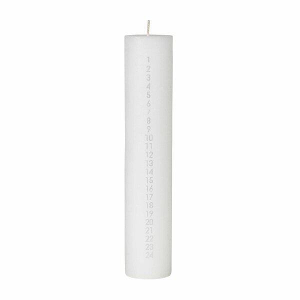 Pure White Rustic Advent Candle