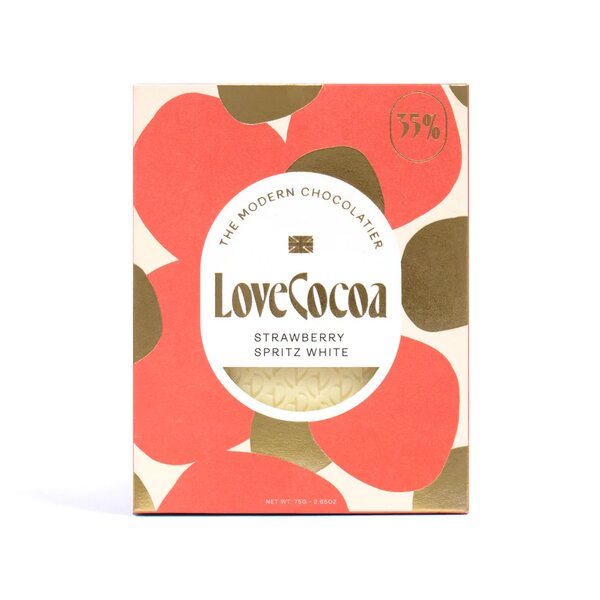 Love Cocoa Strawberry Spritz 35% White Chocolate Bar