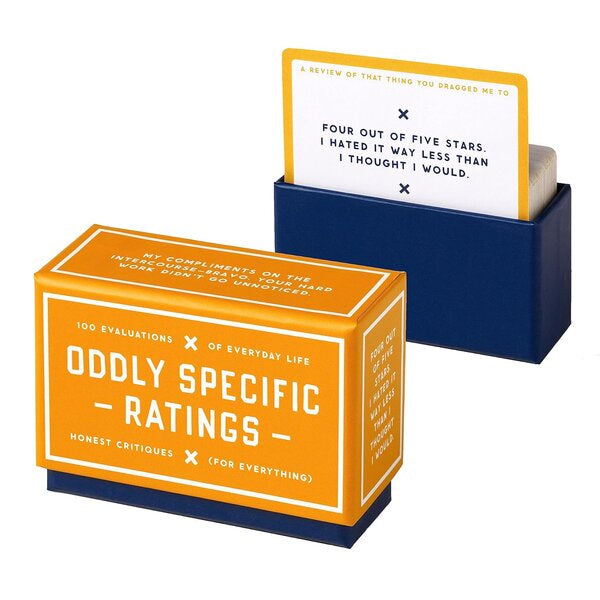 Oddly Specific Ratings: 100 Evaluations of Everyday Life Card Pack