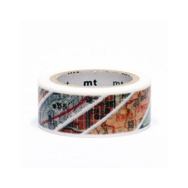 Map Stripes Washi Tape