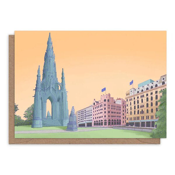 Scott Monument and Princes Street Card