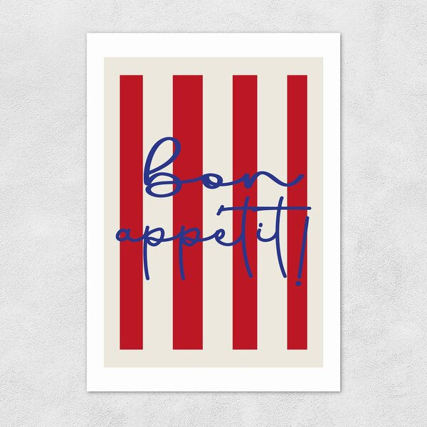 Bon Appetit Striped Card