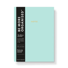 Pastel Blue Lined Linen Notebook