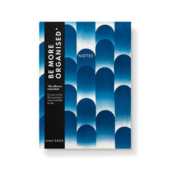 Abstract Blue Lined Linen Notebook