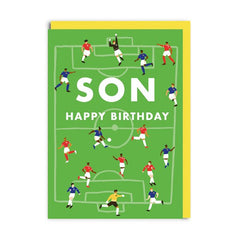 Son Football Pitch Birthday Card