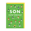 Son Football Pitch Birthday Card