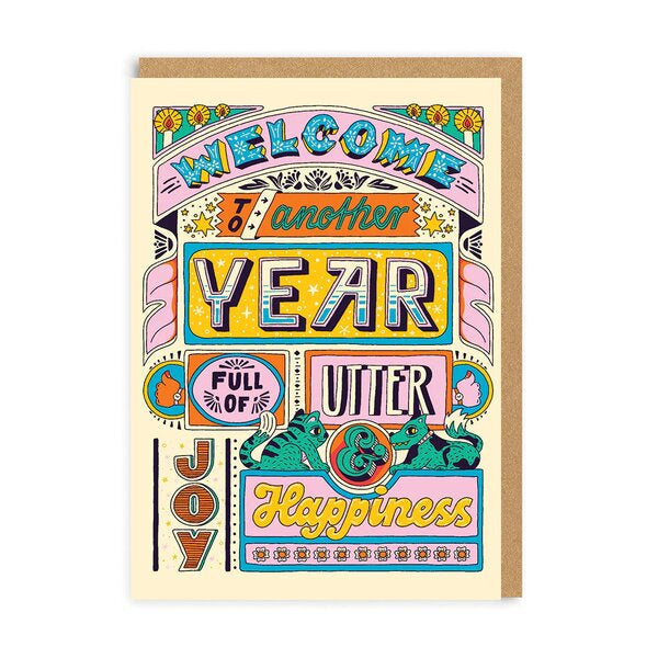 Another Year Full of Utter Joy & Happiness Card