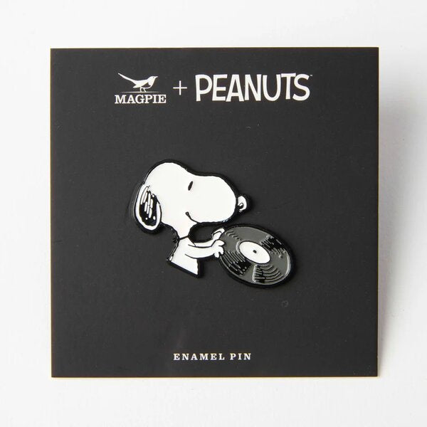 Peanuts Snoopy Record Enamel Pin - Paper Tiger