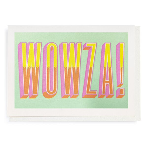 Wowza! Bold Letterpress Card