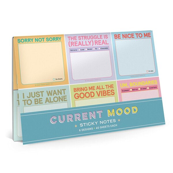 Status Sticky Note Current Mood Sticky Notes Pack of Six - Paper Tiger