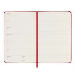 Moleskine 2025 12M Weekly Diary Pocket Scarlet Red Hardcover