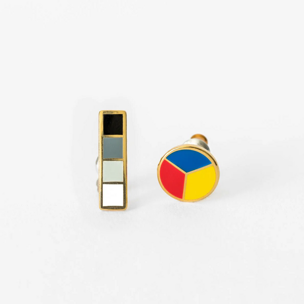 Colour Wheel & Grey Scale Earrings