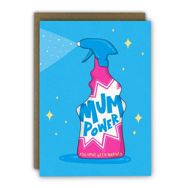 Mum Power Spray Cleaner Mother's Day Card