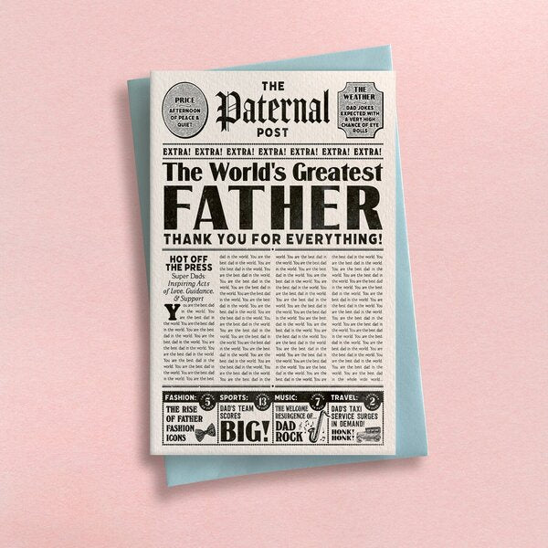 Paternal Post Newspaper Card