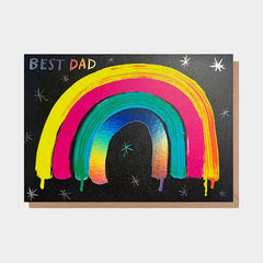 Best Dad Rainbow Card