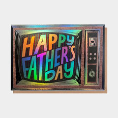 Best Dad Retro TV Test Screen Card