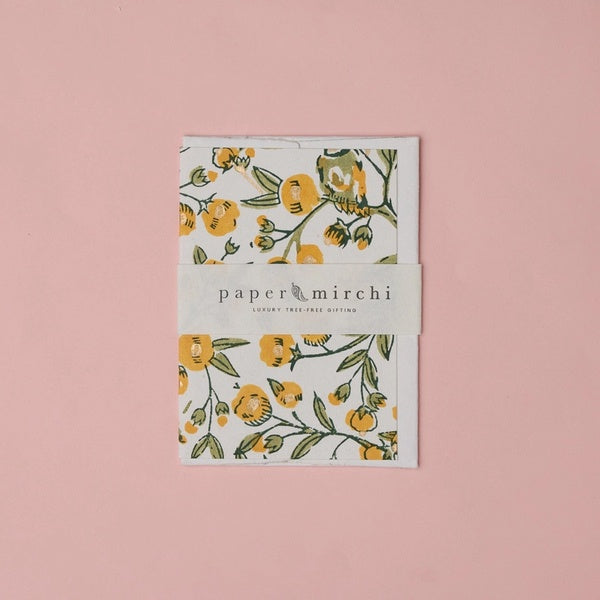 Song Birds Sunshine Block Printed Card