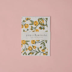 Song Birds Sunshine Block Printed Card