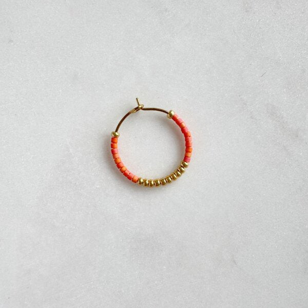 Mini Moon Earrings Salmon