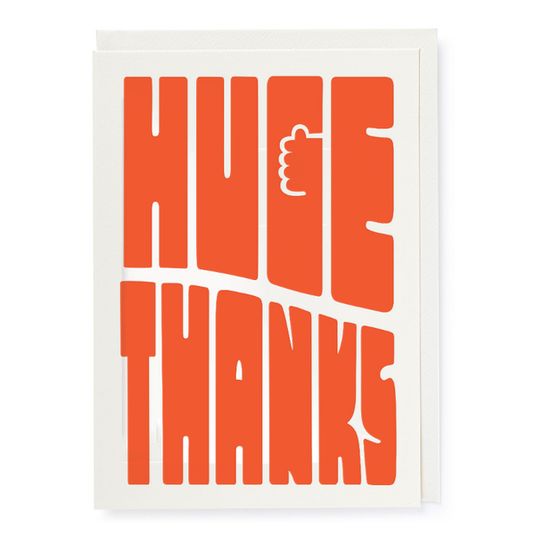 Huge Thanks Bold Text Thank You Card