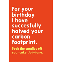 Carbon Footprint Birthday Card