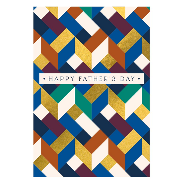 Fathers Day Geometric Chevron Card