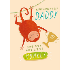 Little Monkey Father's Day Card