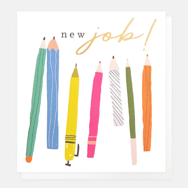 New Job Pens & Pencils Card