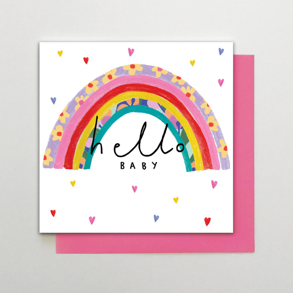 Hello Baby Rainbow Card