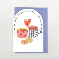 Better Together Mugs Anniversary Card
