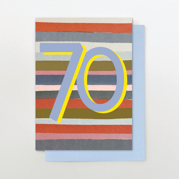 70 Neon Birthday Card