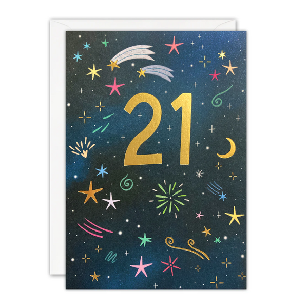 Age 21 Fireworks Card