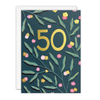 Age 50 Flowers Card