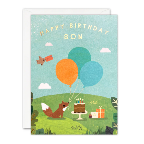 Happy Birthday Son Balloons Card