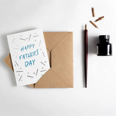 Happy Father's Day Foil Border Letterpress Card